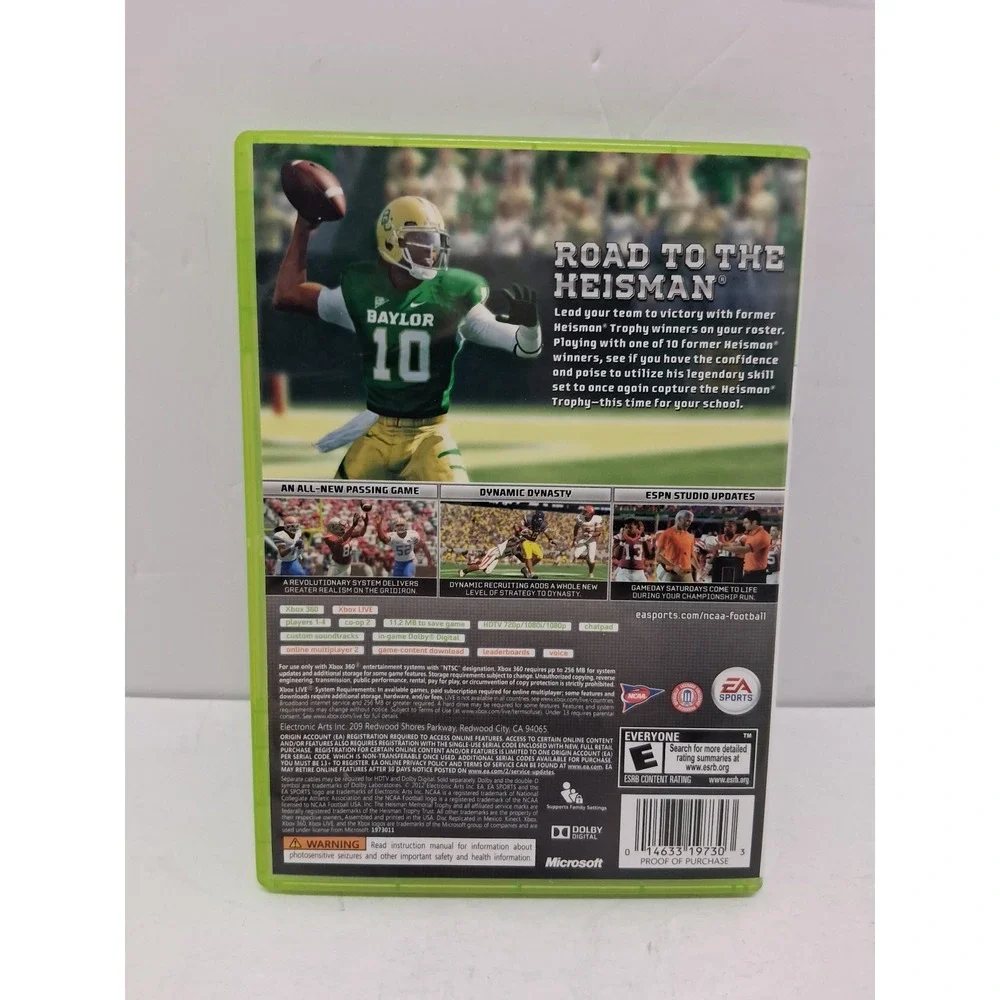 NCAA Football 13 Xbox 360 EA Sports Barry Sanders RGIII College Football Game